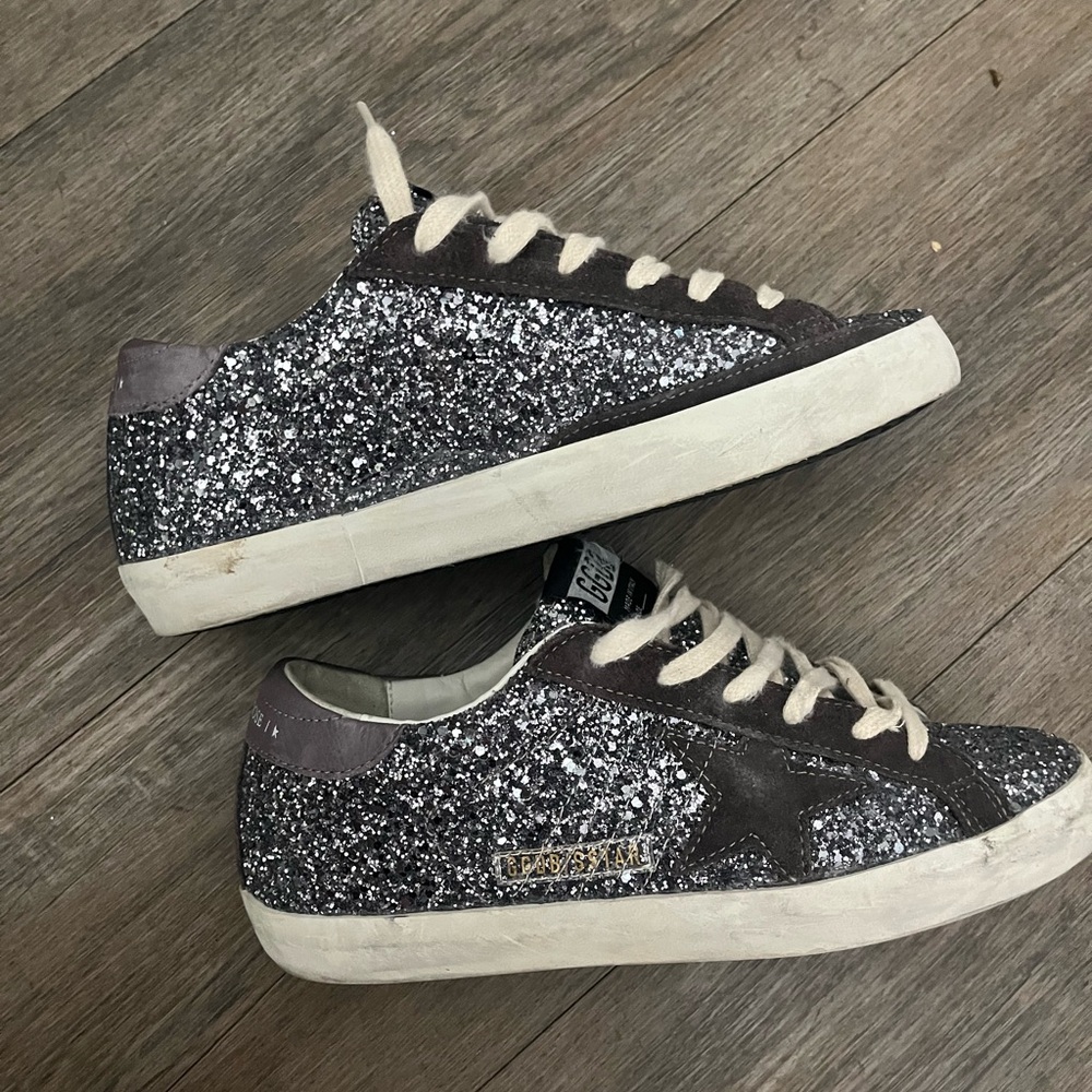 Golden goose glitter brown and purple sneakers size 38 perfect condition!